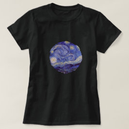Camiseta Vincent Van Gogh Starry Night Vintage Circle Art