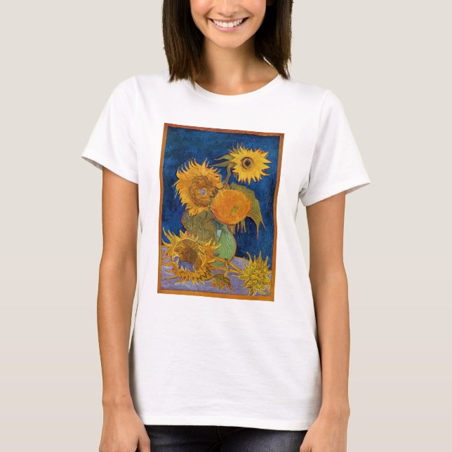Camiseta Vincent Van Gogh - Sunflowers, 2ª versión (Anverso)