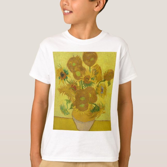 Camiseta Vincent Van Gogh Sunflowers - Floral de arte clási (Anverso)