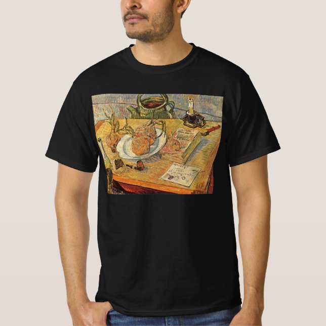 Camiseta Vincent van Gogh - Todavía la vida con el tablón d (Anverso)