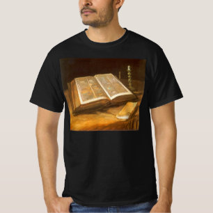 Camiseta Vincent van Gogh - Todavía la vida con la Biblia