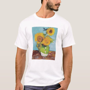 Camiseta Vincent Van Gogh - Tres Girasoles en un Jarrón