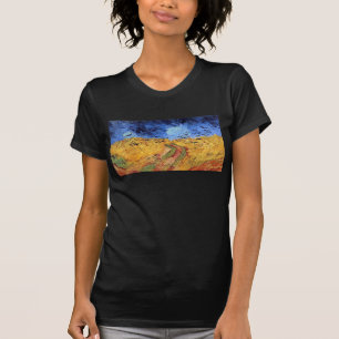 Camiseta Vincent Van Gogh - Trigal con cuervos negros