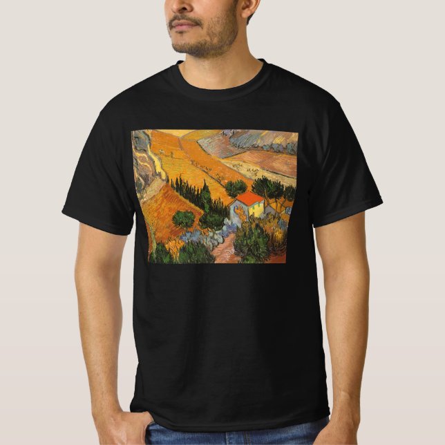 Camiseta Vincent van Gogh - Valle con labrador (Anverso)