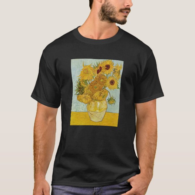 Camiseta Vincent Van Gogh - Vase con doce girasoles (Anverso)