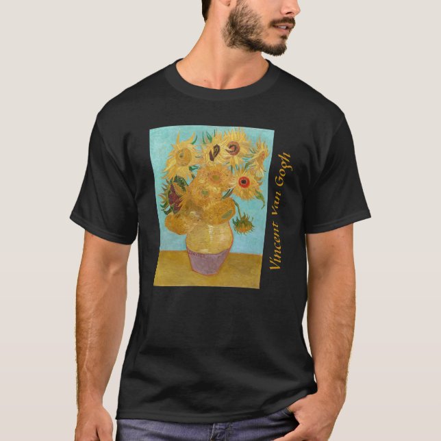 Camiseta Vincent Van Gogh - Vase con doce girasoles (Anverso)