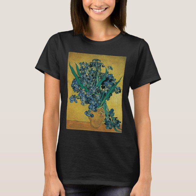 Camiseta Vincent van Gogh - Vase con fondo amarillo irlandé (Anverso)