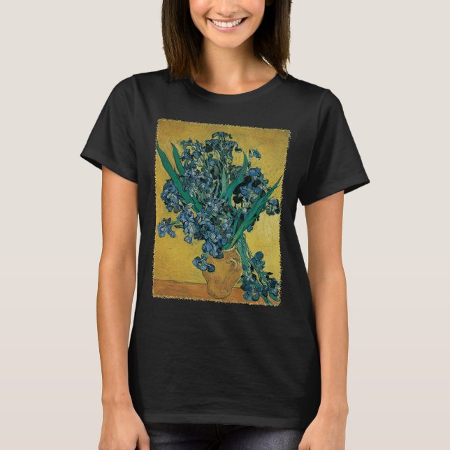 Camiseta Vincent van Gogh - Vase con fondo amarillo irlandé (Anverso)