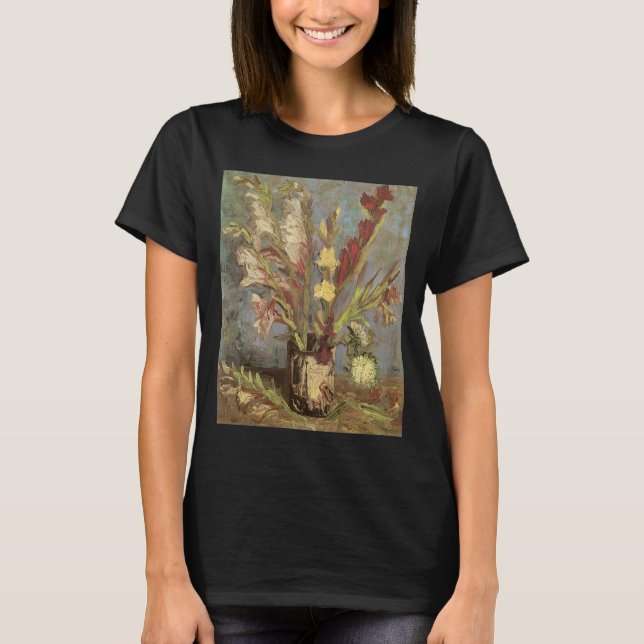Camiseta Vincent van Gogh - Vase de vida fija con Gladioli (Anverso)
