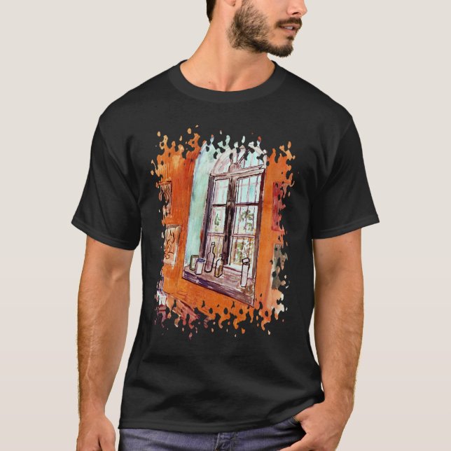 Camiseta Vincent Van Gogh - Ventana del estudio de Vincent (Anverso)