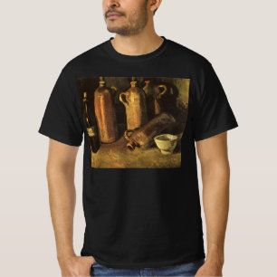 Camiseta Vincent van Gogh - Vida fija con 4 botellas de pie