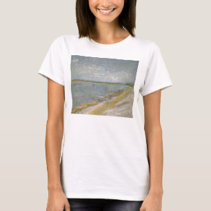 Camiseta Vincent van Gogh - Vista de un río con botes de re