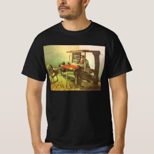 Camiseta Vincent van Gogh Weaver Frente a la Rueda Giratori