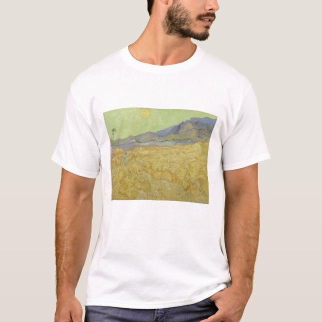 Camiseta Vincent Van Gogh, Wheatfield Con Un pañal (Anverso)