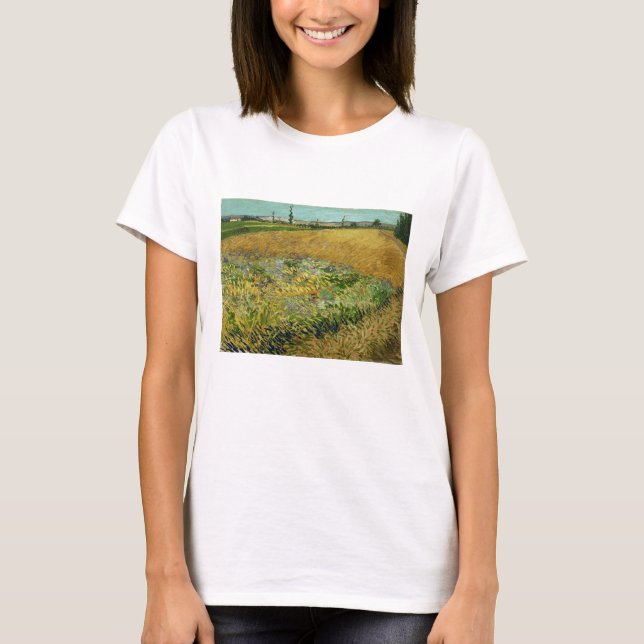 Camiseta Vincent Van Gogh, Wheatfield, Korenveld (Anverso)