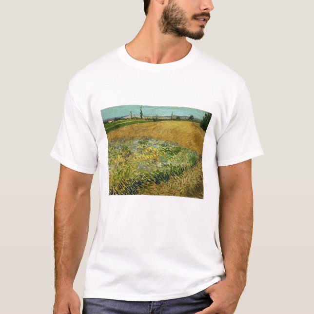 Camiseta Vincent Van Gogh, Wheatfield, Korenveld (Anverso)