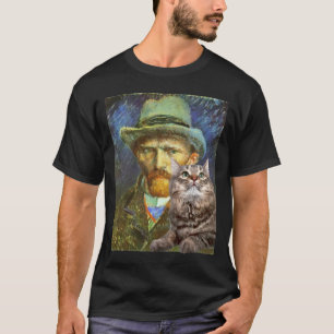 Camiseta Vincent van Gogh y su gato
