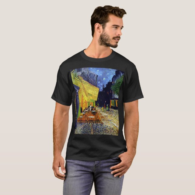 Camiseta Vincent Willem van Gogh - Cafetería terraza de noc (Anverso completo)