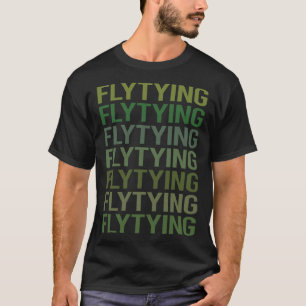 Camiseta Vinculación de vuelo de texto verde