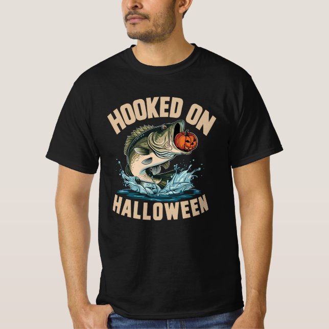 Camiseta Vinculado a la pesca de Halloween (Anverso)