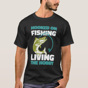 Camiseta Vinculado a la pesca, Viviendo el pasatiempo - Pes