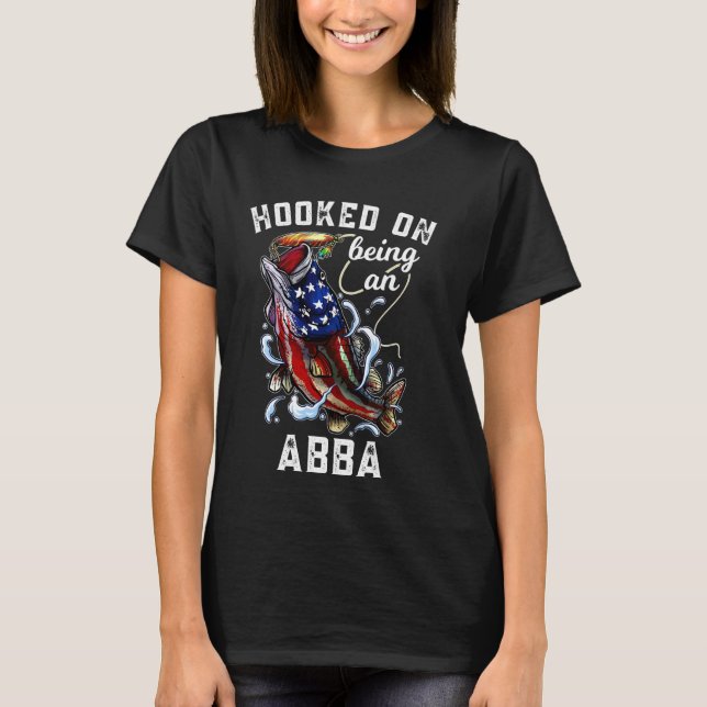 Camiseta Vinculado A Ser Un Abuelo Pescador De Abba El 4 De (Anverso)
