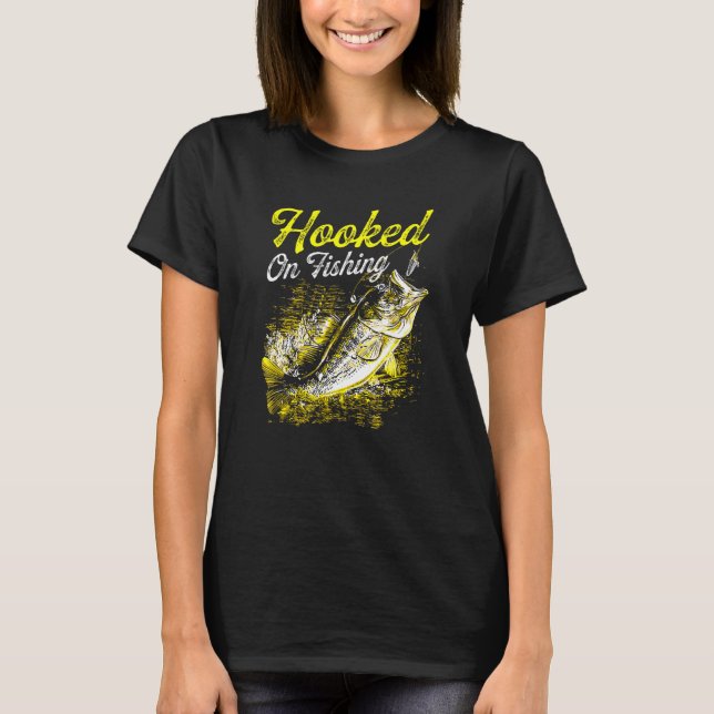 Camiseta Vinculado Con El Pescador De Pesca (Anverso)