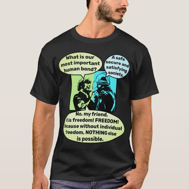 Camiseta Vínculo humano (oscuro) (Anverso)