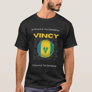 Camiseta Vincy Flag St Vincent And The Grenadines Flag