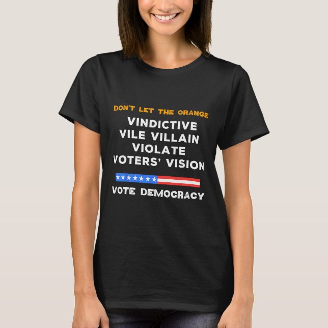 Camiseta Vindicativo villano viola visión de voto de Kamala (Anverso)