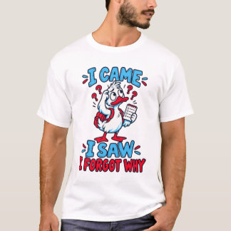 Camiseta Vine Vi Olvide Por Qué Pato Divertido