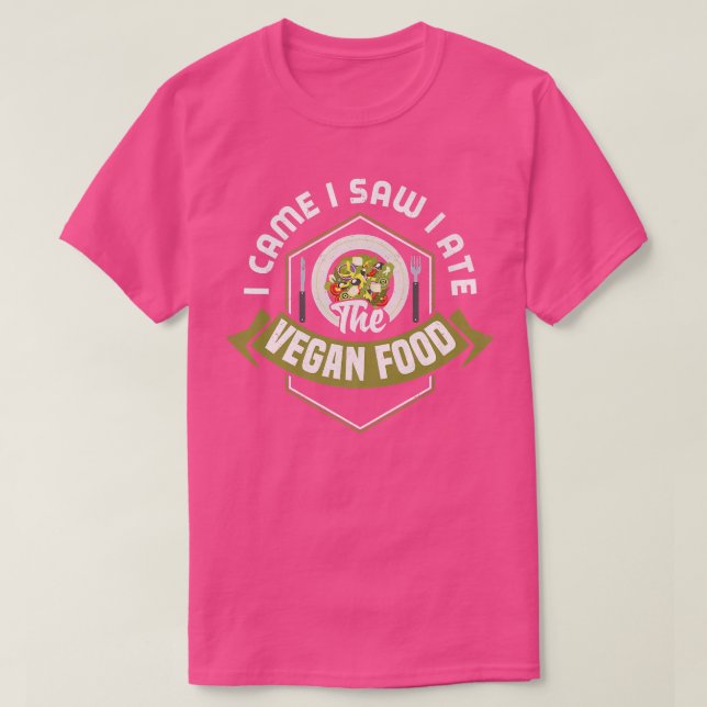 Camiseta Vine Vi Que Comí El Tofu Vegetario Vegetario (Diseño del anverso)