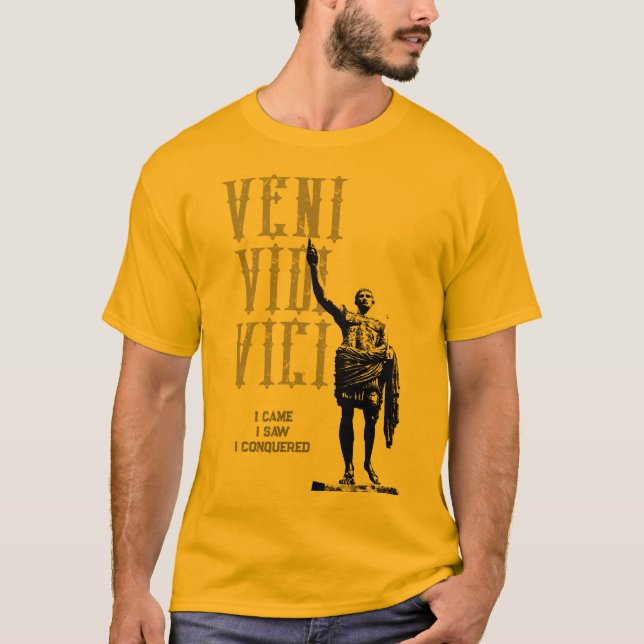 Camiseta Vine Vi Que Veni Vidi Vici Mens (Anverso)