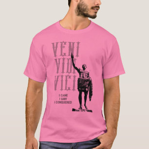 Camiseta Vine Vi Que Veni Vidi Vici Mens Pink