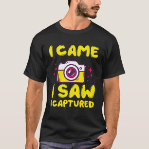 Camiseta Vine Y Vi Una Cámara De Recuerdos Capturada