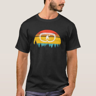 Camiseta Viñedos de esquí retro Snowboarder