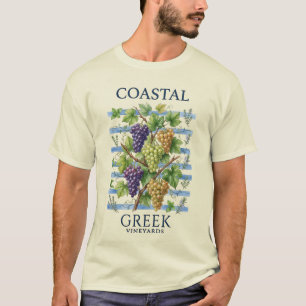 Camiseta "Viñedos Griegos Costeros – Una Brisa Mediterránea