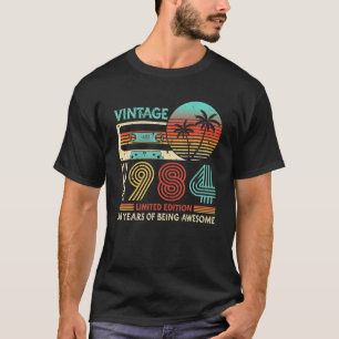 Camiseta Viñeta 1984 Cassette Limited Edition 38Th Birthda