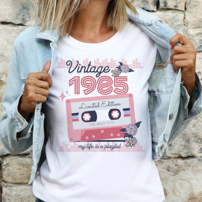 Camiseta Viñeta 1985 Edición Limitada Music Cassette Retro (Subido por el creador)