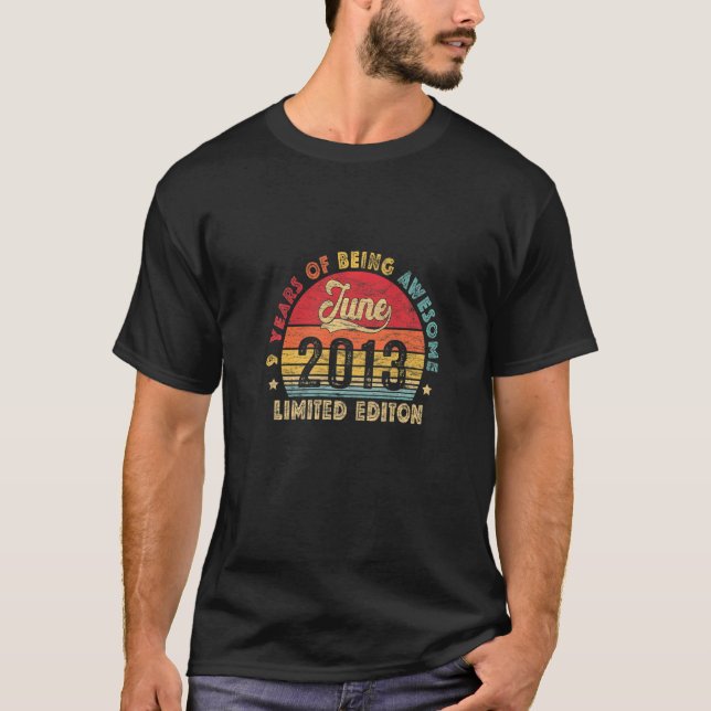 Camiseta Viñeta 2013 Novena retro de cumpleaños increíble d (Anverso)