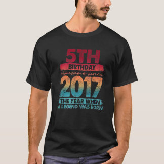Camiseta Viñeta 2017 Edición Limitada 2017 5 Años De Edad 5