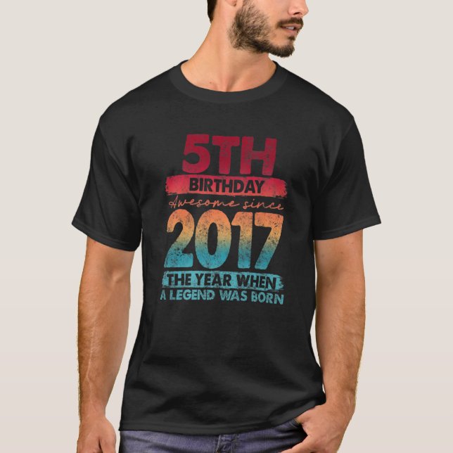 Camiseta Viñeta 2017 Edición Limitada 2017 5 Años De Edad 5 (Anverso)