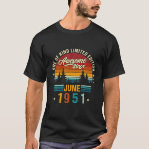 Camiseta Viñeta 71 cumpleaños increíble desde junio de 1951