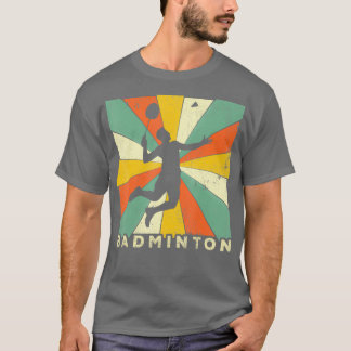 Camiseta Viñeta Badminton Sport Retro T