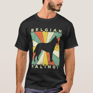 Camiseta Viñeta belga malinoi de perro retro de los años 70
