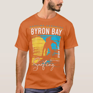 Camiseta Viñeta Byron Bay Surfing Graphic Retro Surfing Su