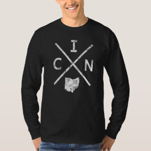 Camiseta Viñeta Cincinnati Retro Cin Cross