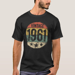 Camiseta Viñeta Circular 1961 Con Estrellas 60º Cumpleañ