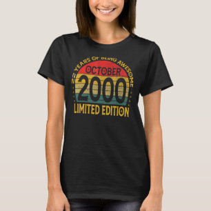 Camiseta Viñeta de 22 años 2000 22º cumpleaños 2