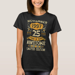 Camiseta Viñeta de 25 años Noviembre de 1997 25º cumpleaños